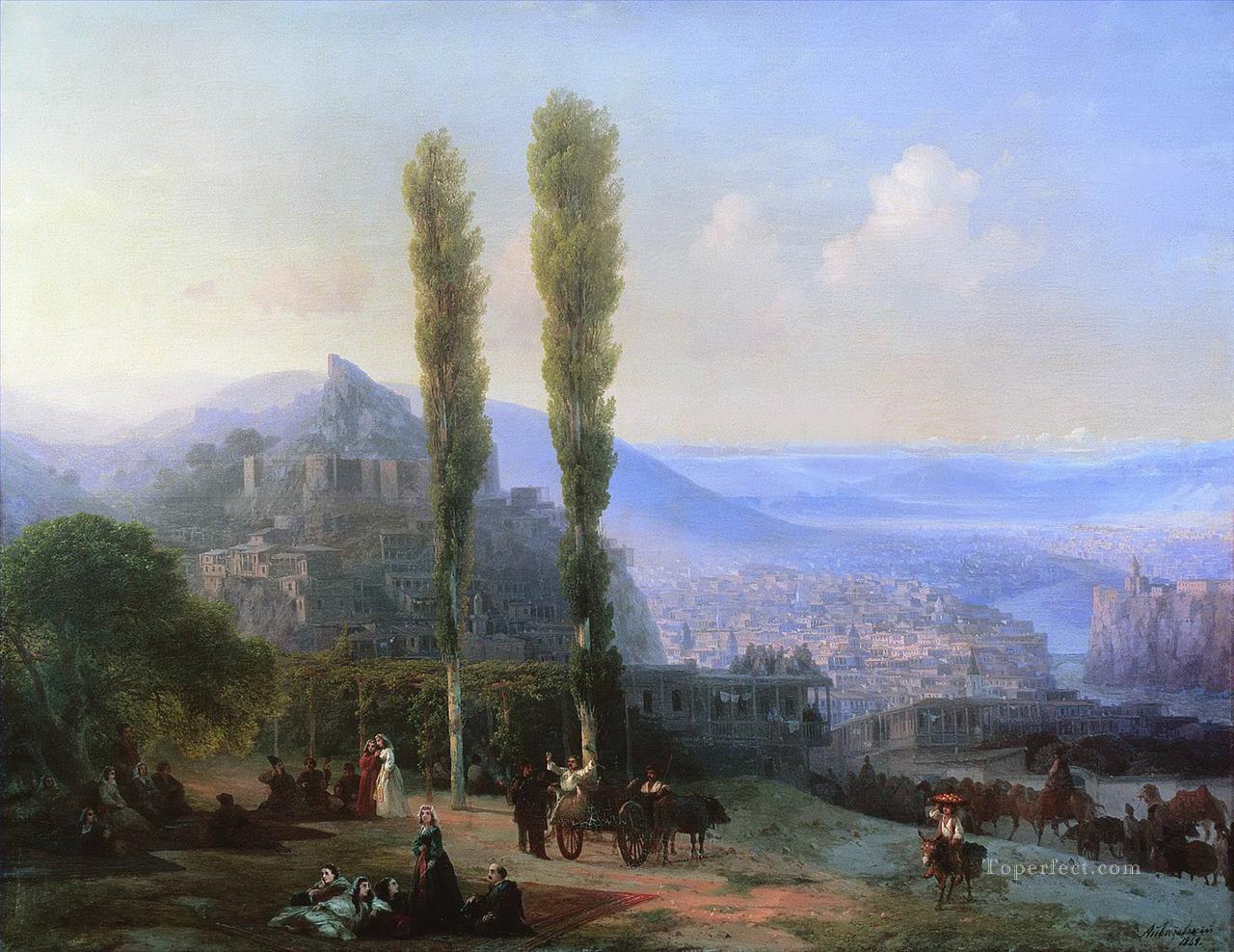 Vista de tiflis 1869 Romántico ruso Ivan Aivazovsky Pintura al óleo